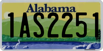 AL license plate 1AS2251