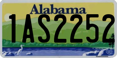 AL license plate 1AS2252