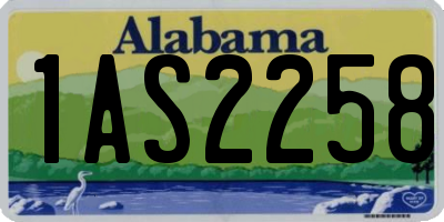 AL license plate 1AS2258