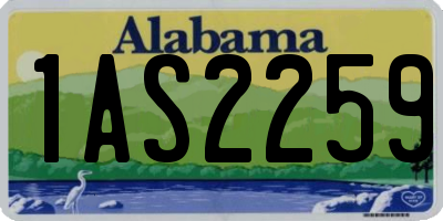 AL license plate 1AS2259