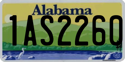 AL license plate 1AS2260
