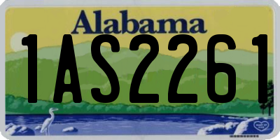AL license plate 1AS2261