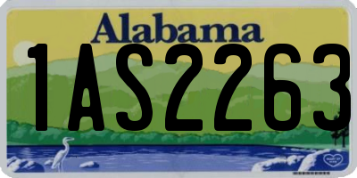 AL license plate 1AS2263