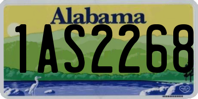 AL license plate 1AS2268