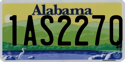 AL license plate 1AS2270