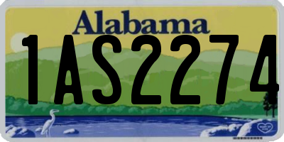 AL license plate 1AS2274
