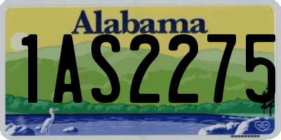 AL license plate 1AS2275