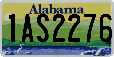 AL license plate 1AS2276