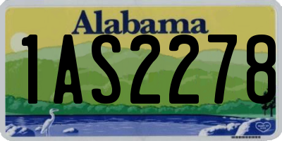 AL license plate 1AS2278