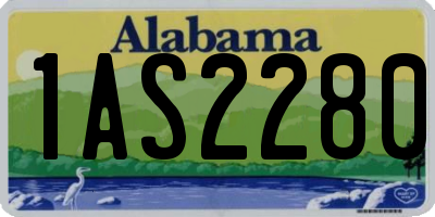 AL license plate 1AS2280