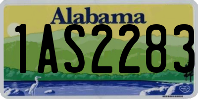 AL license plate 1AS2283