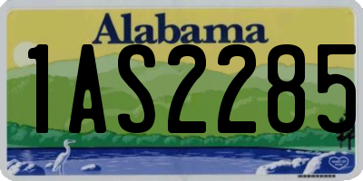 AL license plate 1AS2285