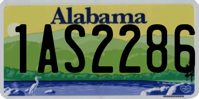 AL license plate 1AS2286