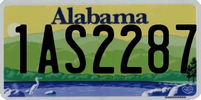 AL license plate 1AS2287