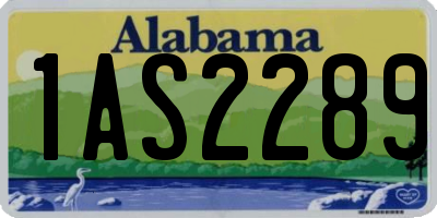 AL license plate 1AS2289