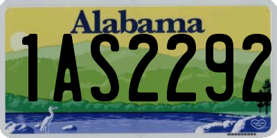 AL license plate 1AS2292