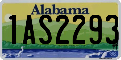 AL license plate 1AS2293
