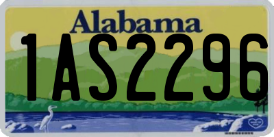 AL license plate 1AS2296