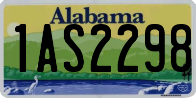 AL license plate 1AS2298