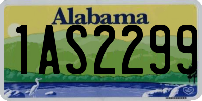 AL license plate 1AS2299