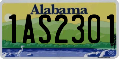 AL license plate 1AS2301