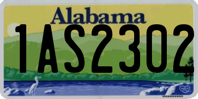 AL license plate 1AS2302