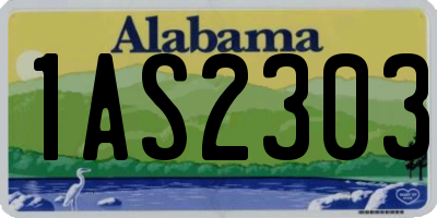 AL license plate 1AS2303