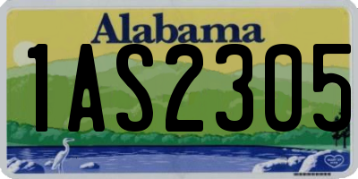 AL license plate 1AS2305