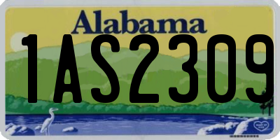 AL license plate 1AS2309