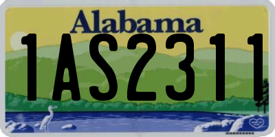 AL license plate 1AS2311