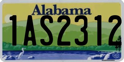 AL license plate 1AS2312