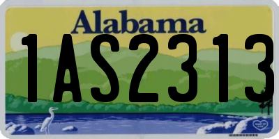 AL license plate 1AS2313