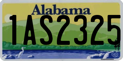 AL license plate 1AS2325