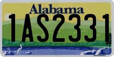 AL license plate 1AS2331