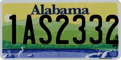 AL license plate 1AS2332