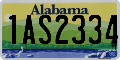 AL license plate 1AS2334