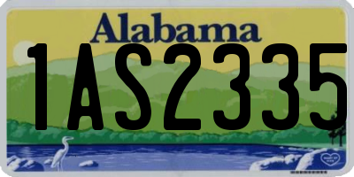AL license plate 1AS2335