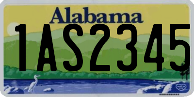 AL license plate 1AS2345
