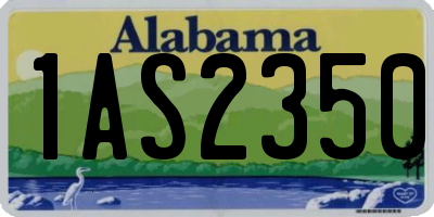AL license plate 1AS2350