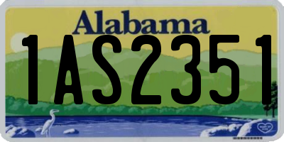 AL license plate 1AS2351
