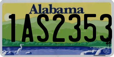 AL license plate 1AS2353