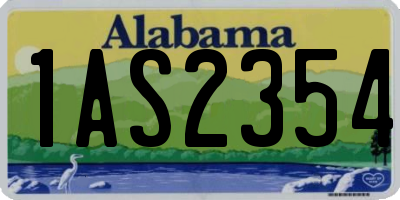AL license plate 1AS2354