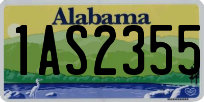 AL license plate 1AS2355