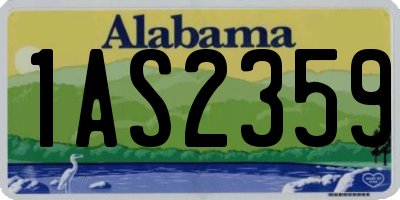 AL license plate 1AS2359