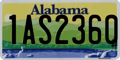 AL license plate 1AS2360