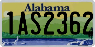 AL license plate 1AS2362