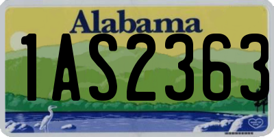 AL license plate 1AS2363