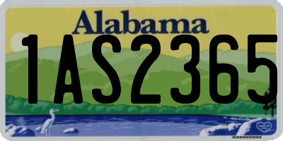AL license plate 1AS2365