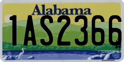 AL license plate 1AS2366