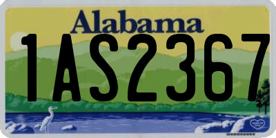 AL license plate 1AS2367